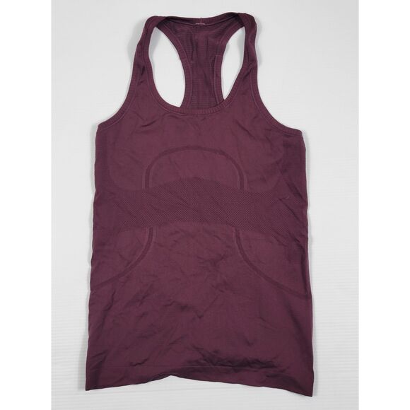 Lululemon‎ Swiftly Tech Racerback Tank Top Maroon Marvel/Black Womens 6 - Picture 1 of 5